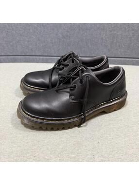DR MARTENS Shoes KENT Mens Size 7 Black Leather Oxford Casual 3-Eyed Ladies Sz 8